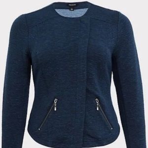 Torrid - SZ 3 - Blue Knit Moto Jacket